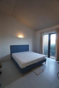 une chambre avec un lit dans une pièce avec une fenêtre dans l'établissement AlexJ, à Belle Isle