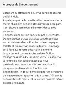 a page from a text book with a list of numbers at t2 lumineux avec balcon in Saint Malo
