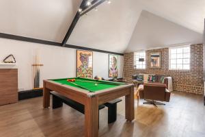 a billiard room with a pool table in it at Fun Kemptown Stay with Games Close To Seafront in Brighton & Hove