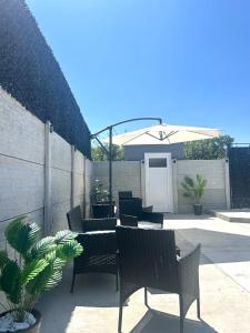 Apartman Crvenka stan na dan的庭院或其他户外区域
