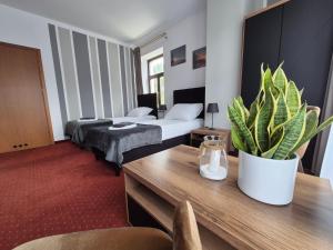 Posteľ alebo postele v izbe v ubytovaní Apartamenty Amadeus