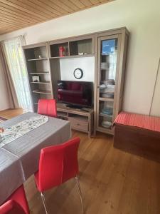Televízia a/alebo spoločenská miestnosť v ubytovaní House Arianna