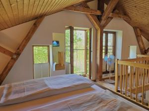 Postel nebo postele na pokoji v ubytování Hof am Meer "Seestern"