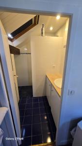 Un baño pequeño con lavabo e inodoro. en La glam house, en Saint-Denis 7 fotos más