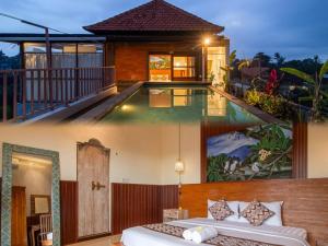 Μπαλκόνι ή βεράντα στο pakis romantic private room & swimming pool exclusive in ubud
