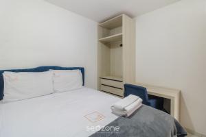 Postel nebo postele na pokoji v ubytování Apto 1Q c/ Ar e Self Check-in, Goiânia - ATE0302