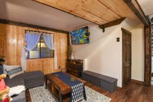 Posezení v ubytování Tahoe Pines Cabin