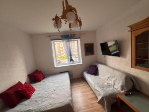 En eller flere senge i et værelse på Prisiminkim praeitį