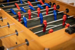 a close up of a close up of a wooden snooker table at Tahoe Frost - Air conditioned 4 bedroom Tahoe home in South Lake Tahoe