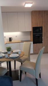 Dapur atau dapur kecil di lux Apartament Przemyśl