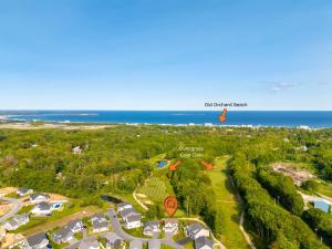 an aerial view of a resort with the ocean in the background at In-Home Arcade Hot Tub Golf Close to Beach in Old Orchard Beach +59 photos