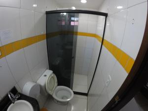 Koupelna v ubytování Hotel Pirâmide Rodoviária