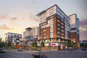 a rendering of a tall building in a city at Petapolis apartment in Guatemala