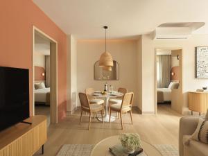 Ruang duduk di The Initial Sama Serviced Residences