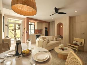 Ruang duduk di The Initial Sama Serviced Residences