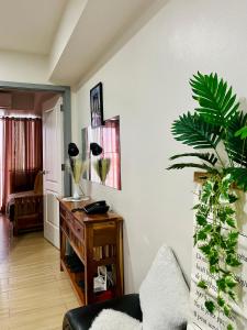 Un televizor și/sau centru de divertisment la Haven'love