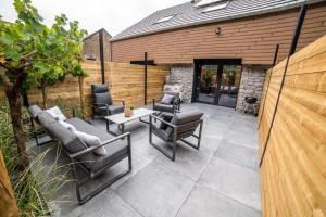 Patio nebo venkovní prostory v ubytování Gîte Nordik Fagne