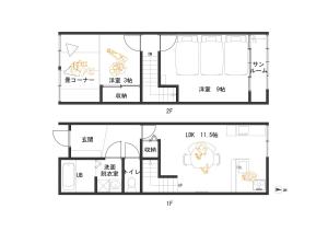 a floor plan of a house at Asobi TABI-NE in Kanazawa +15 photos