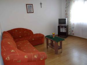 Televízia a/alebo spoločenská miestnosť v ubytovaní Apartment Okrug Gornji 24