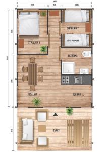 Wolny Las Glamping na Mazurach平面图