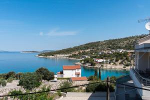 a view of a body of water from a building at Apartment Mila in Dolac