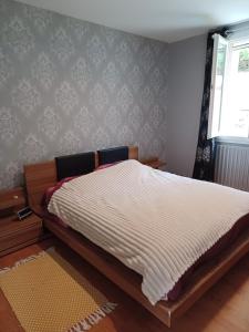 Postel nebo postele na pokoji v ubytování Vue Dégagée au calme