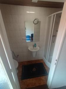Koupelna v ubytování Apartmán Chlumětín