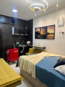 Η κουζίνα ή μικρή κουζίνα στο Casa Amarela em Pipa apenas 3 min caminhada ate a praia