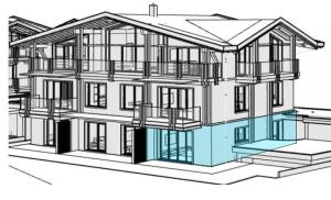 a drawing of a house at my Zillernest in Zell am Ziller