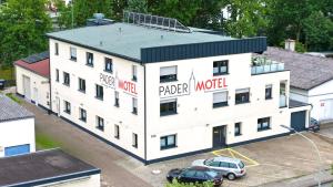 an overhead view of a poker motel building at Pader-Motel in Paderborn