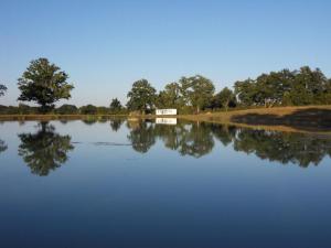 un lago con una casa en el medio en Belle Vue, en La Chapelle-Anthenaise