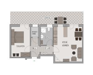 a floor plan of a house at Alpenrose in Obermaiselstein