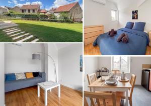 Posezení v ubytování Pépites rares en bord d'Allier, découvrez trois T1 rénovés, proches Vichy et Saint-Yorre, transports, thermes et toutes commodités