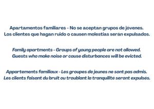a screenshot of a page of a document with the words appenderectors famils at Rentalmar Suites Salou Families Only in Salou