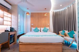 Hotel Star Shell客房内的一张或多张床位