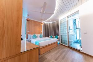 Hotel Star Shell客房内的一张或多张床位