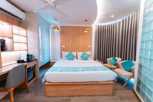 Hotel Star Shell客房内的一张或多张床位