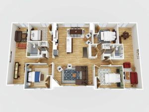 una configurazione di un piano di una casa di Spacious 4Br CavePoint Stay Near Dunes PetFriendly a Jacksonport Altre 53 foto