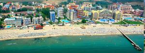 an aerial view of a beach with a crowd of people at Persani Sunny Beach in Sunny Beach +74 photos