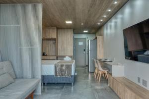 Η κουζίνα ή μικρή κουζίνα στο Edifício New Time Apto 1215-Mandi Hospitalidade