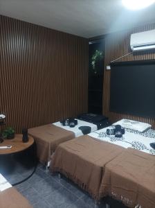 Postel nebo postele na pokoji v ubytování כּוֹכַב יָם