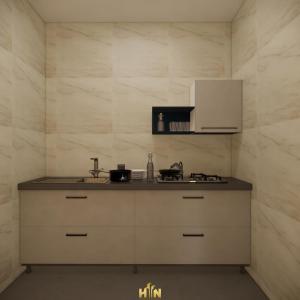 a kitchen with a sink and a counter top at GB Hotéis Foz Centro in Foz do Iguaçu
