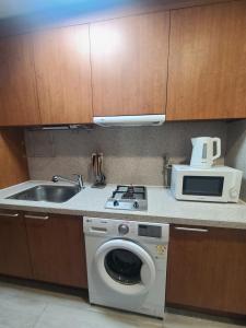 Kuchyň nebo kuchyňský kout v ubytování Hotel Modak Namdaemun