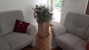 Posezení v ubytování Ferienwohnung Lennefer