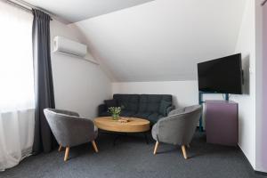 TV a/nebo společenská místnost v ubytování Hotel Maroli Mikulov