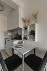 Kuchyň nebo kuchyňský kout v ubytování Garnet Studio Flats
