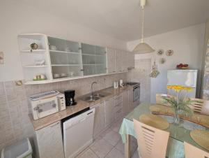 Kuchyň nebo kuchyňský kout v ubytování Apartment Sara