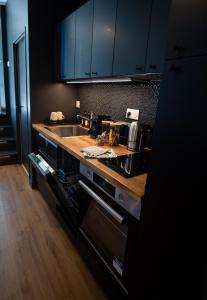 a kitchen with a sink and a counter top at la Game Room in Pau +14 photos