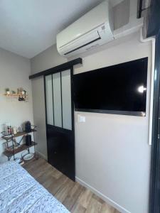 TV a/nebo společenská místnost v ubytování Escale du sud