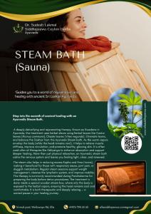 a flyer for a spa with a picture of a woman at Siddhajeewa Ceylon Herbs in Ella